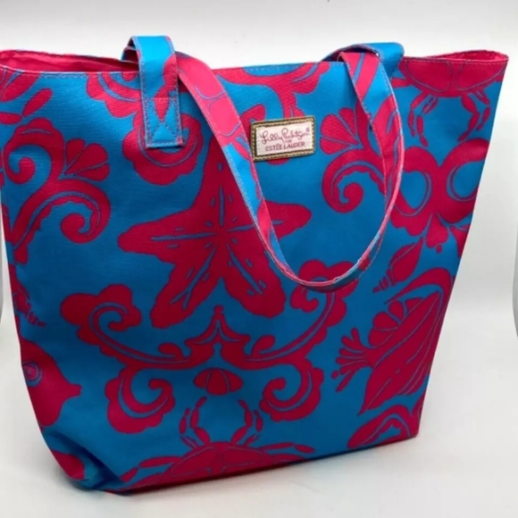 Lilly Pulitzer Handbags - 🏖LILLY PULITZER ESTEE LAUDER CRAB SEASHELL TOTE   NEW